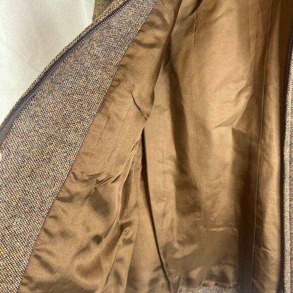 Casual Corner Vintage Removable Faux Fur Collar Wool Tweed Full Zip Jacket Sz 8 - Picture 7 of 11